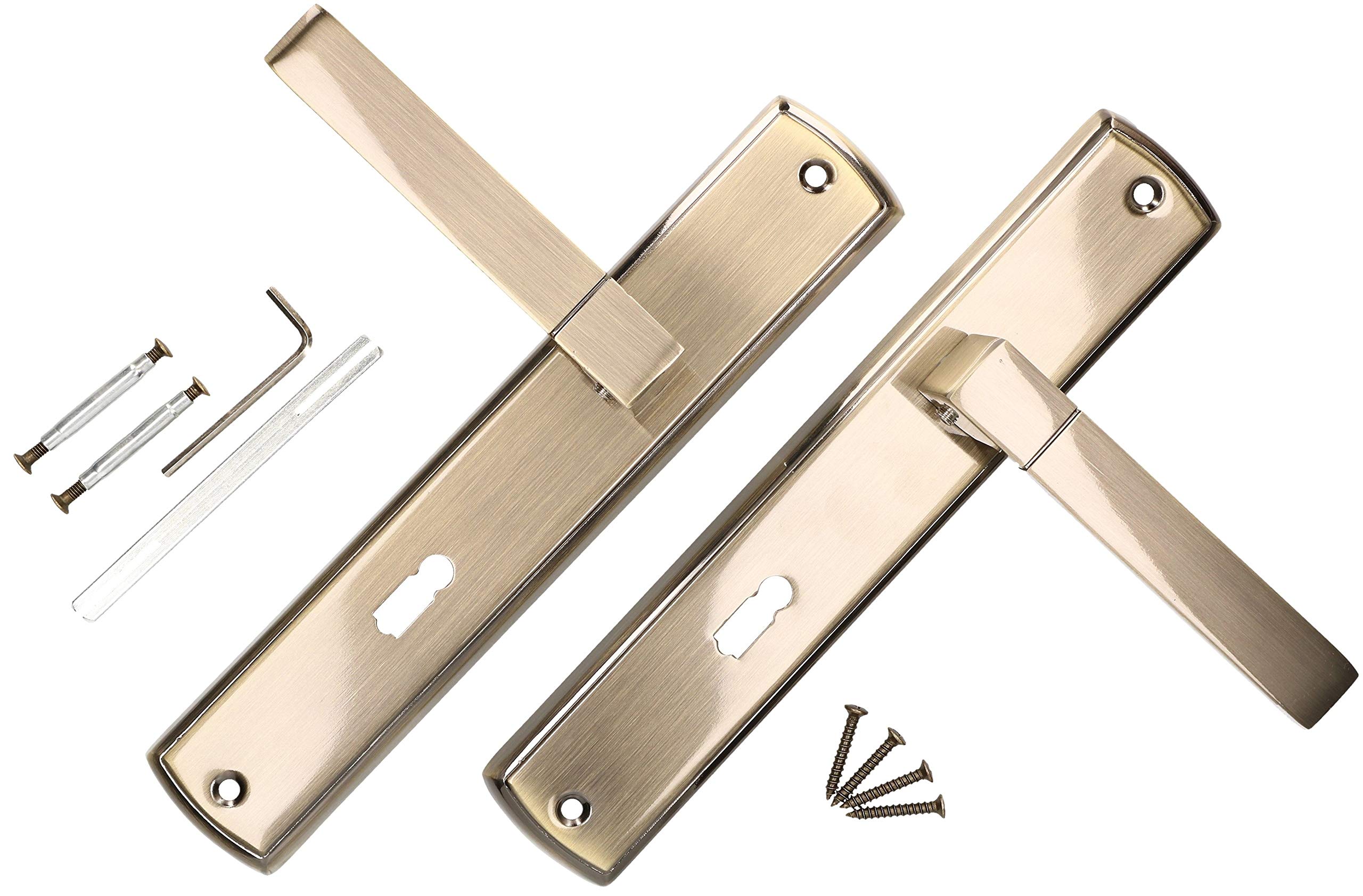 KOTARBAU® Door Handle Set 72 mm BB Long Plate Patina Universal Modern