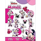 Disney Junior Minnie Mouse Decals - Set of 12 Minnie Mouse Stickers for Kids and Adults - Vinyl Decals for Water Bottle, Tumbler, Laptop, Vehicles - Licensed Disney Stickers