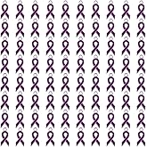 WANDIC 80 Pcs Purple Ribbon Pendants, Plastic Silver-Rimmed Domestic Violence Awareness Charms Pancreatic Alzheimer's Disease Lupus Accessories for Jewelry Making