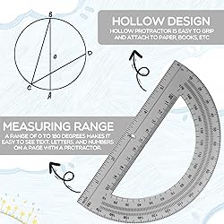 EBOOT Plastic Protractor Math Protractors 180