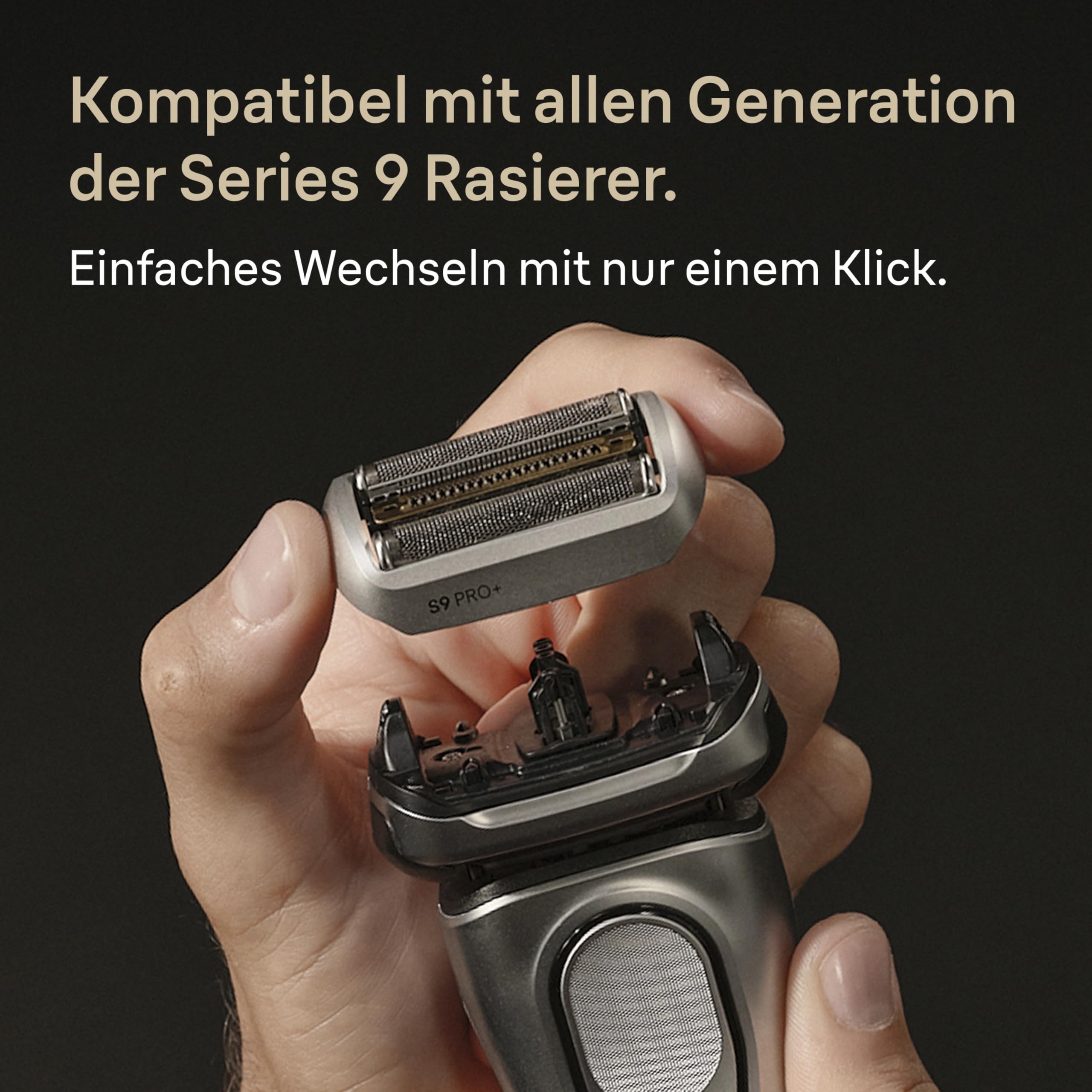 Braun Elektrorasierer Scherkopf Series 9 PRO+, 96M, Silber - Original Ersatzscherteil vom Hersteller, Hol dir 100 Prozent Leistung Zurück, Kompatibel mit allen Braun S9-Rasierern 6