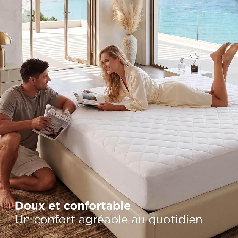 Protège Matelas Imperméable 140 x 200 cm - pour Matelas Jusqu’à 40 cm