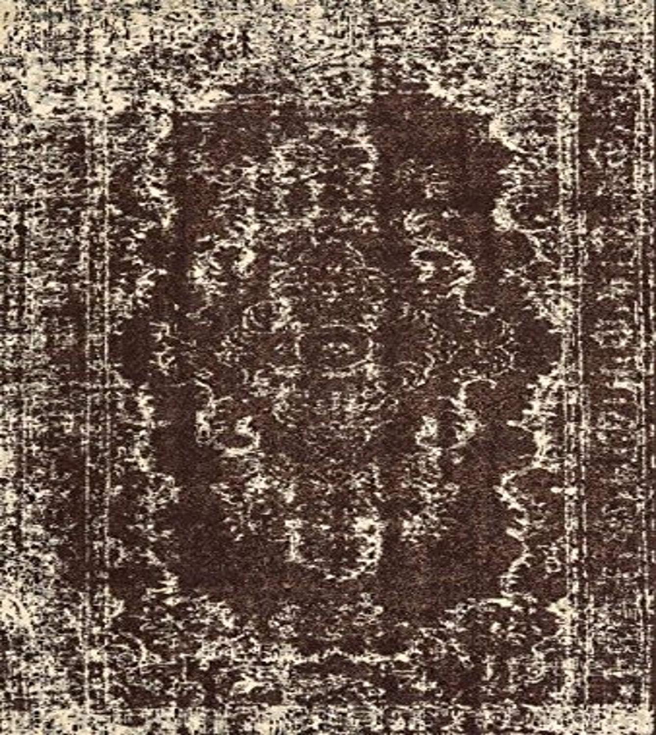 Feizy Rugs Azeri II Collection Imported Area Rug, 2'10" x 7'10", Dark Chocolate/Ecru