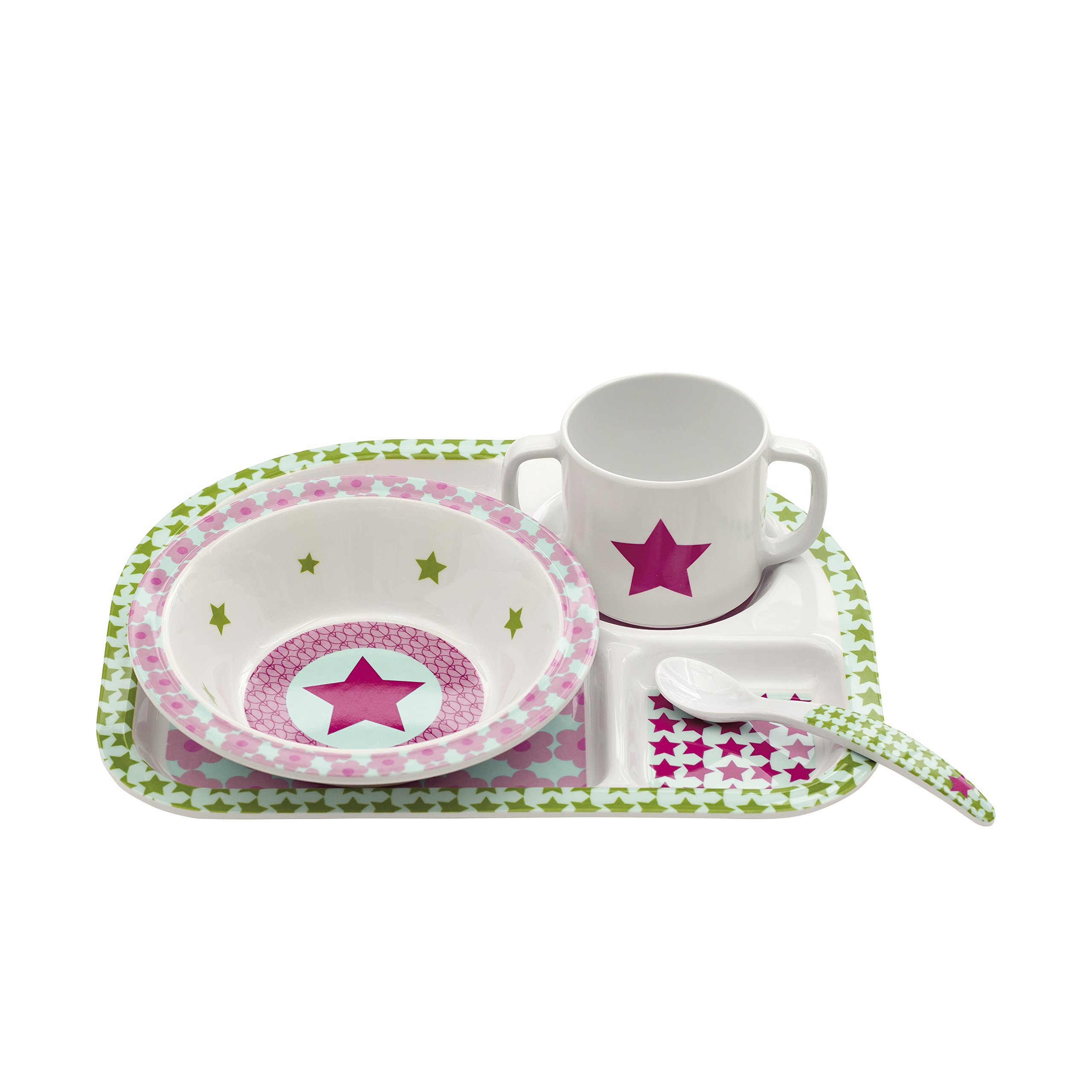 Lassig Dish Set Starlight with Silicone, Magenta