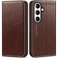 SHIELDON Case for Galaxy S25 5G, Genuine Leather