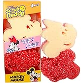 Scrub Daddy Mickey &amp; Minnie Mouse Dish Sponges - Includes 2 Scrub Daddy Kitchen Sponges &amp; 2 Scrub Mommy Dish Scrubbers - Dual-Sided, Odor-Resistant &amp; Scratch-Free - Special Edition Set (4 Count)