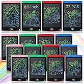 Zhehao 32 Pcs LCD Writing Tablet for Kids Bulk 8.5 Inch Colorful Doodle Board Tablet Erasable Doodle Pad Educational Toy Birthday Valentine Easter Gift for Boys Girl Age 3-10(Blue, Red, Green, Pink)
