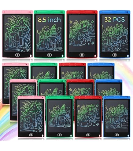 Tinlade 100 Pcs Mini Magnetic Drawing Boards - Kids Doodle Board Keychain Sketch Pads