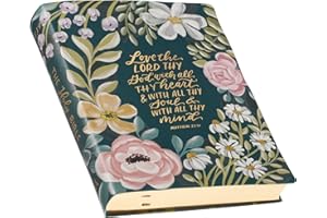 KJV Note-taking Bible, Large Print Special Edition, Journal Space, Reading Plan, Maps, Concordance, King James Version Holy Bible, Ally Dark Teal Floral, 10.8 pt. (KJV Note-taking Loveall Edition)