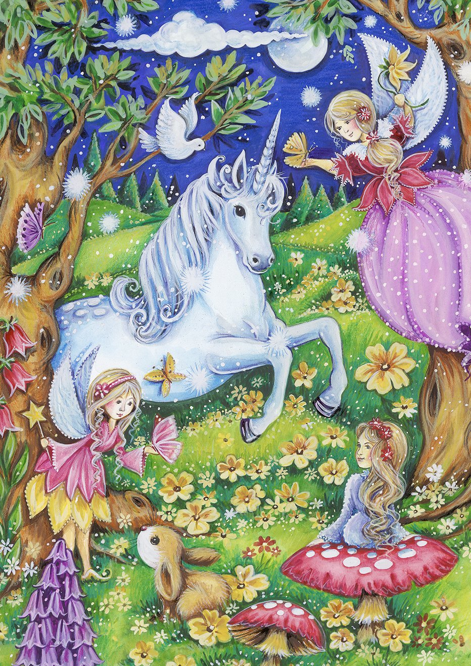 Toland Home Garden Fairies and Unicorns 28 x 40 Inch Decorative Magical Fantasy House Flag