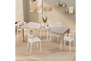 Mobili Fiver, First Extendable Table, 47,2(77,6) x31,5 in, Oak, for 6-8 People, Expandable Dining Table for Kitchen, Living Room, Italian Furniture