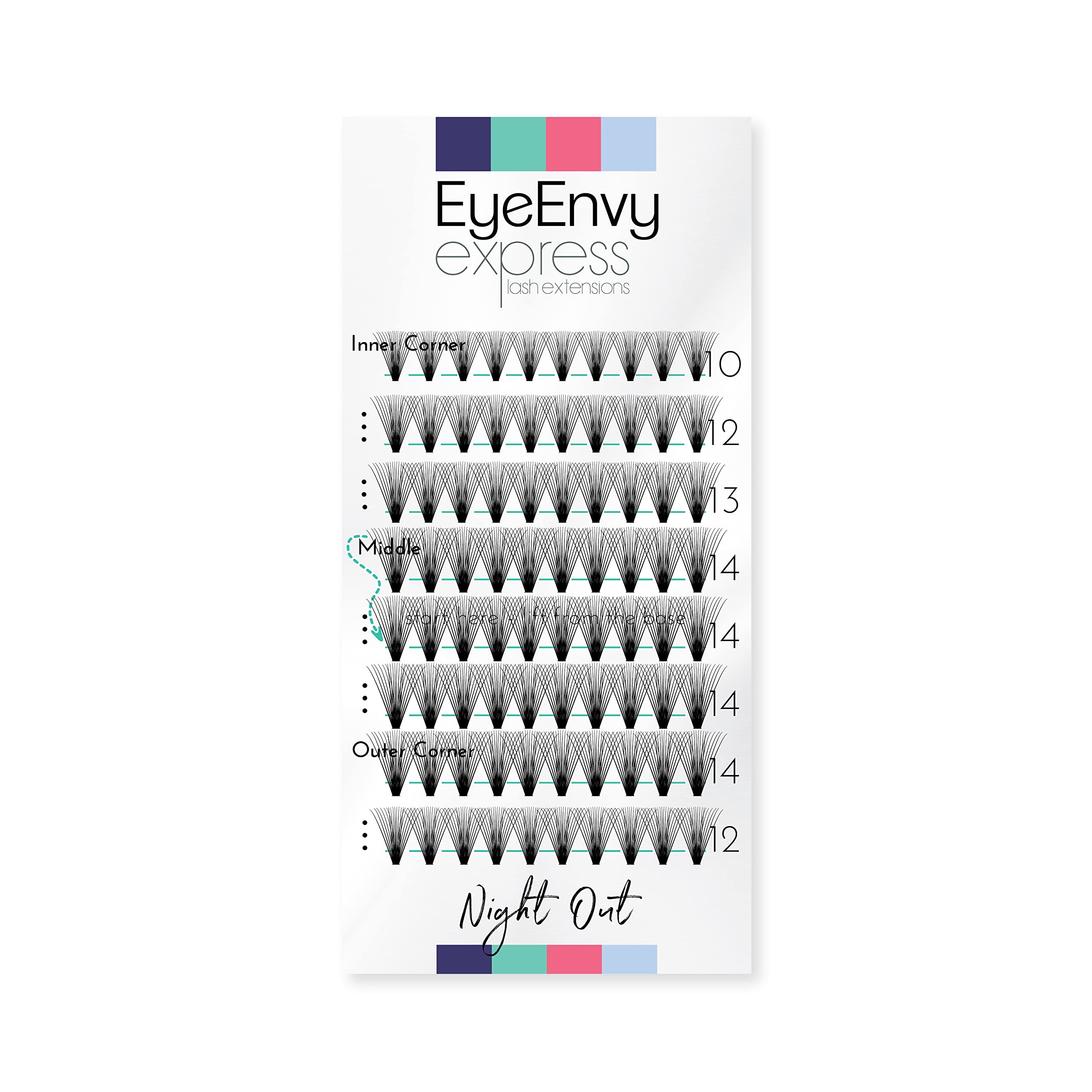 EyeEnvy Express Lash Extensions 'POP Like a Pro' Night Out Thick Mink Individual Cluster Lashes Mixed Length (SIGNATURE LOOK)