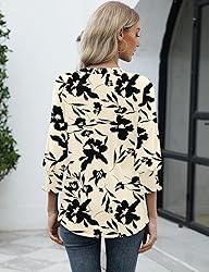 LOMON Women's 2025 Fashion Tops 3/4 Length Sleeve