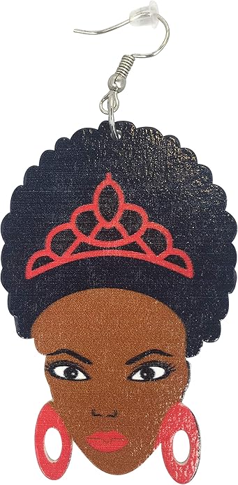 Amazon Com Afro Princess Earrings Natural Hair African American