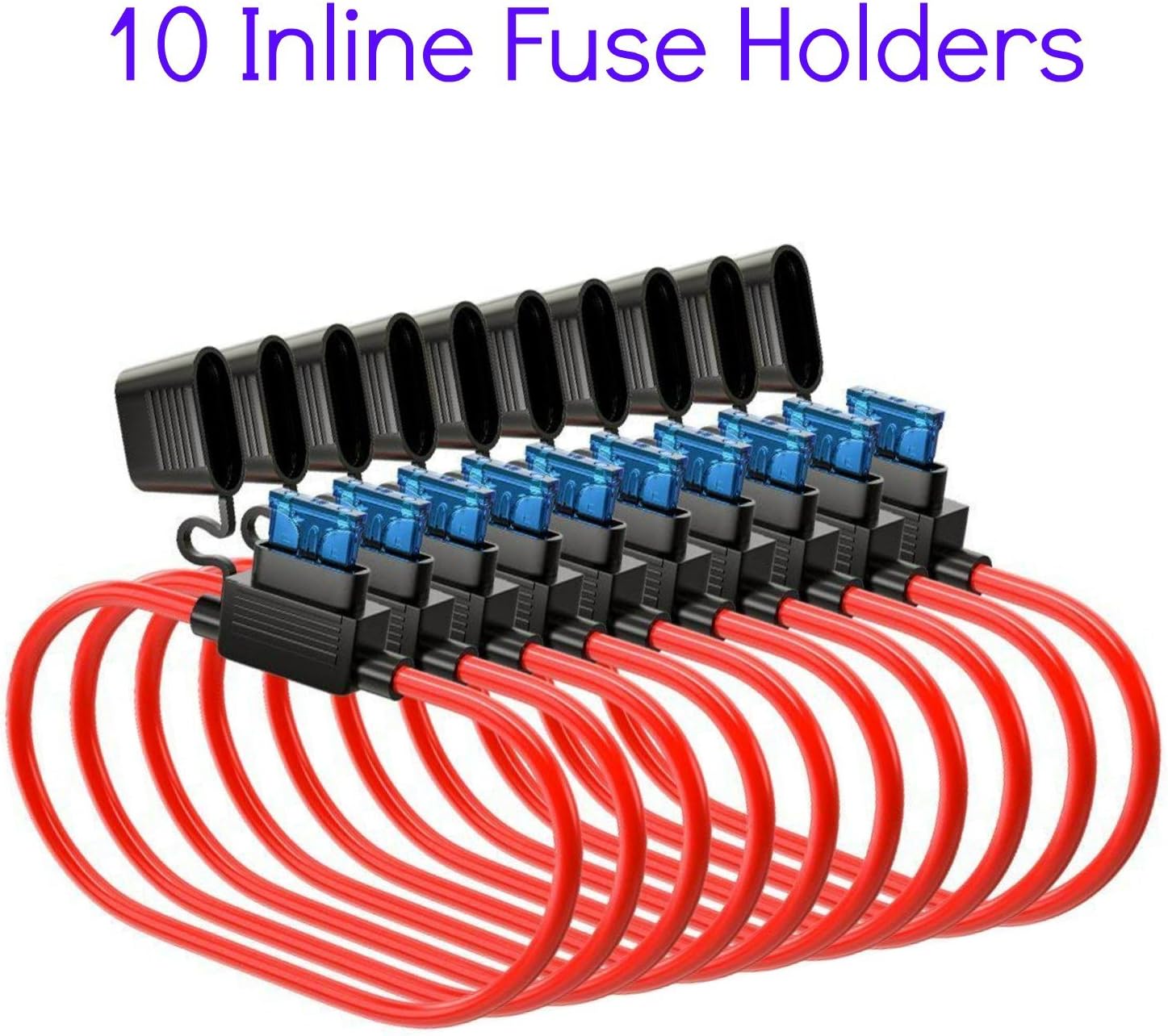 Everything Automobiles, 120 Assorted Fuses with 10 Inline Fuse Holders - Includes Fuse Puller Tool, Great for Use on Cars: Automotive