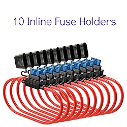 12v Inline Automotive Fuse Holders 14AWG - Plus 120