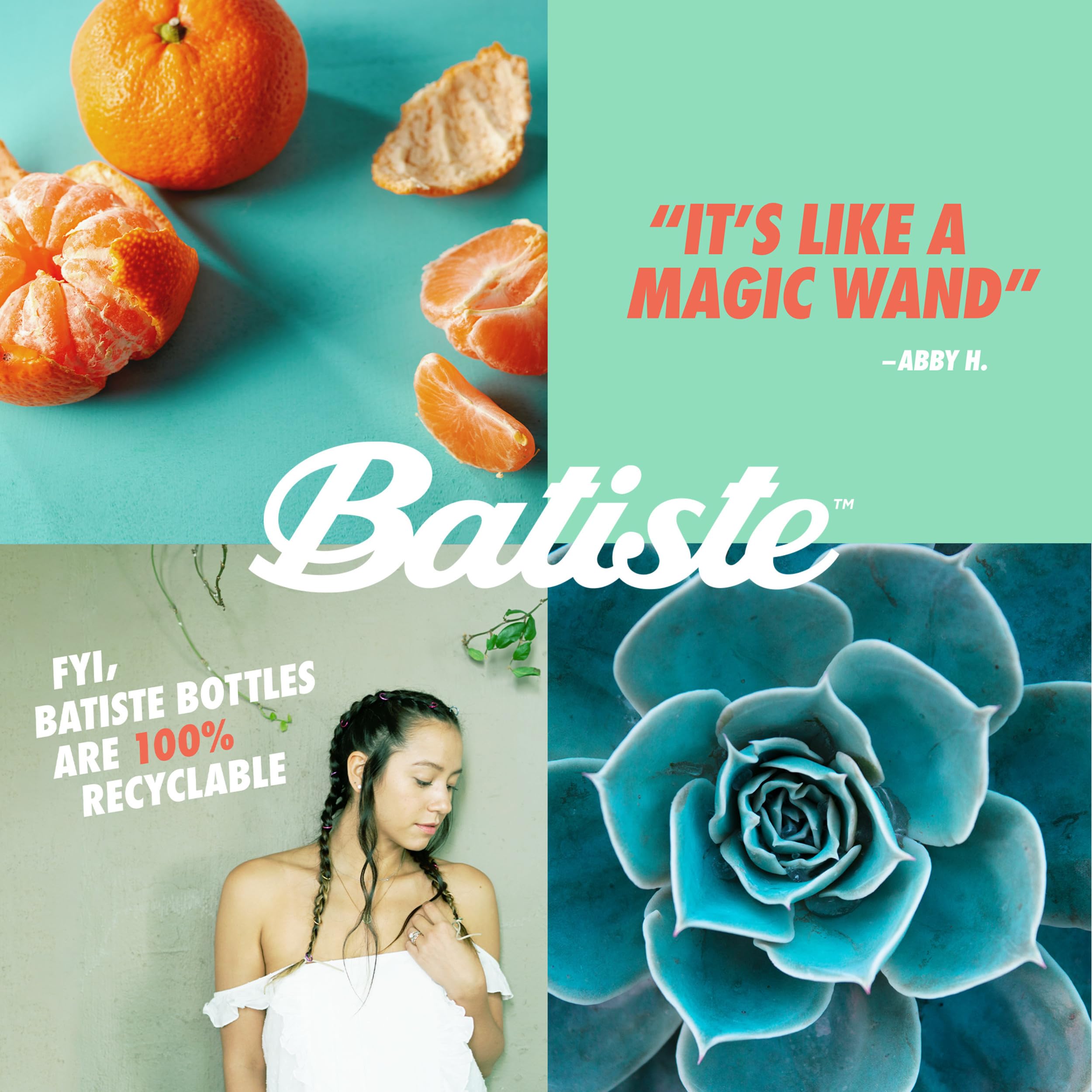 Batiste Dry Shampoo, Bare Fragrance, Refresh Hair and Absorb Oil Between Washes, Waterless Shampoo for Added Hair Texture and Body, 5.71 oz