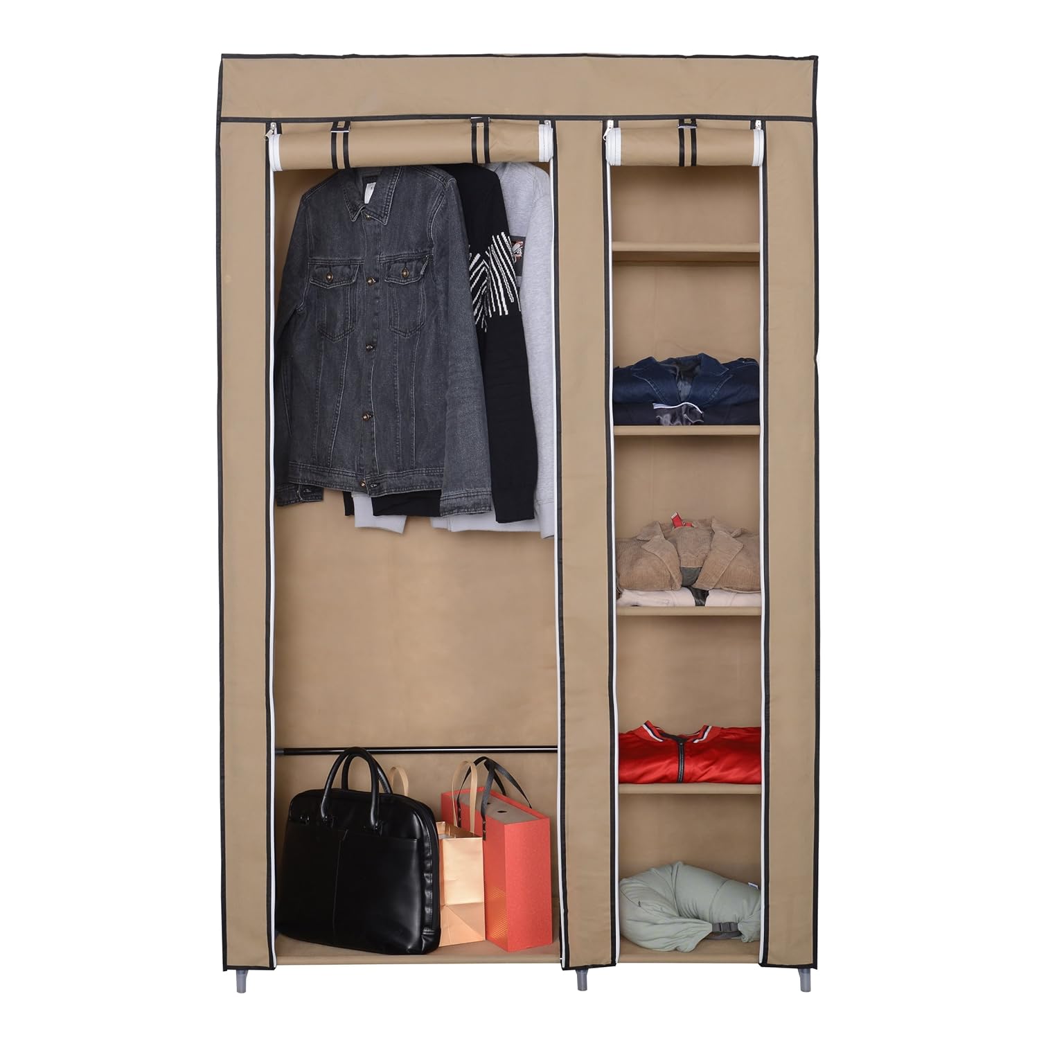 Mari Home Crosby Beige Double Premium Metal Framed Canvas