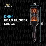 Denman DHH4 Large Thermo Ceramic Hourglass Hot Curl Brush Orange Black view 2