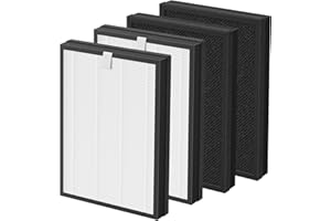 C3500 Replacement Filter Compatible with LUFTRUM C3500 Air Purifier, H13 True HEPA with Activated Carbon, 4 Pack