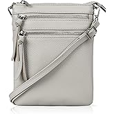 befen Small Genuine Leather Crossbody Purses for Women Trendy Travel Shoulder Handbags with Multiple Zipper Pockets