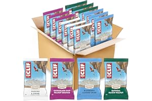 CLIF BAR - Energy Protein Bars - Variety Pack - 4 Flavors - Made with Organic Oats - Energy Bars - Non-GMO - (12 Pack)