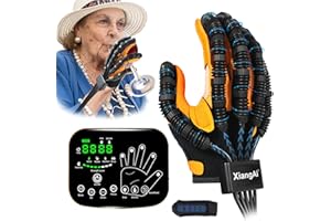 XiangAi Rehabilitation Robot Gloves for Hand Hemiplegia Stroke Recovery, Finger Rehab Robotic Glove Strokes Therapy Equipment, 4 Modes, 2600mAh Rechargeable, S/M/L/XL Sizes