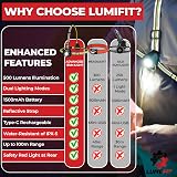 LUMEFIT Run Light Chest LED Front Body Torch 500 Lumen USB Rechargeable 120° view 4