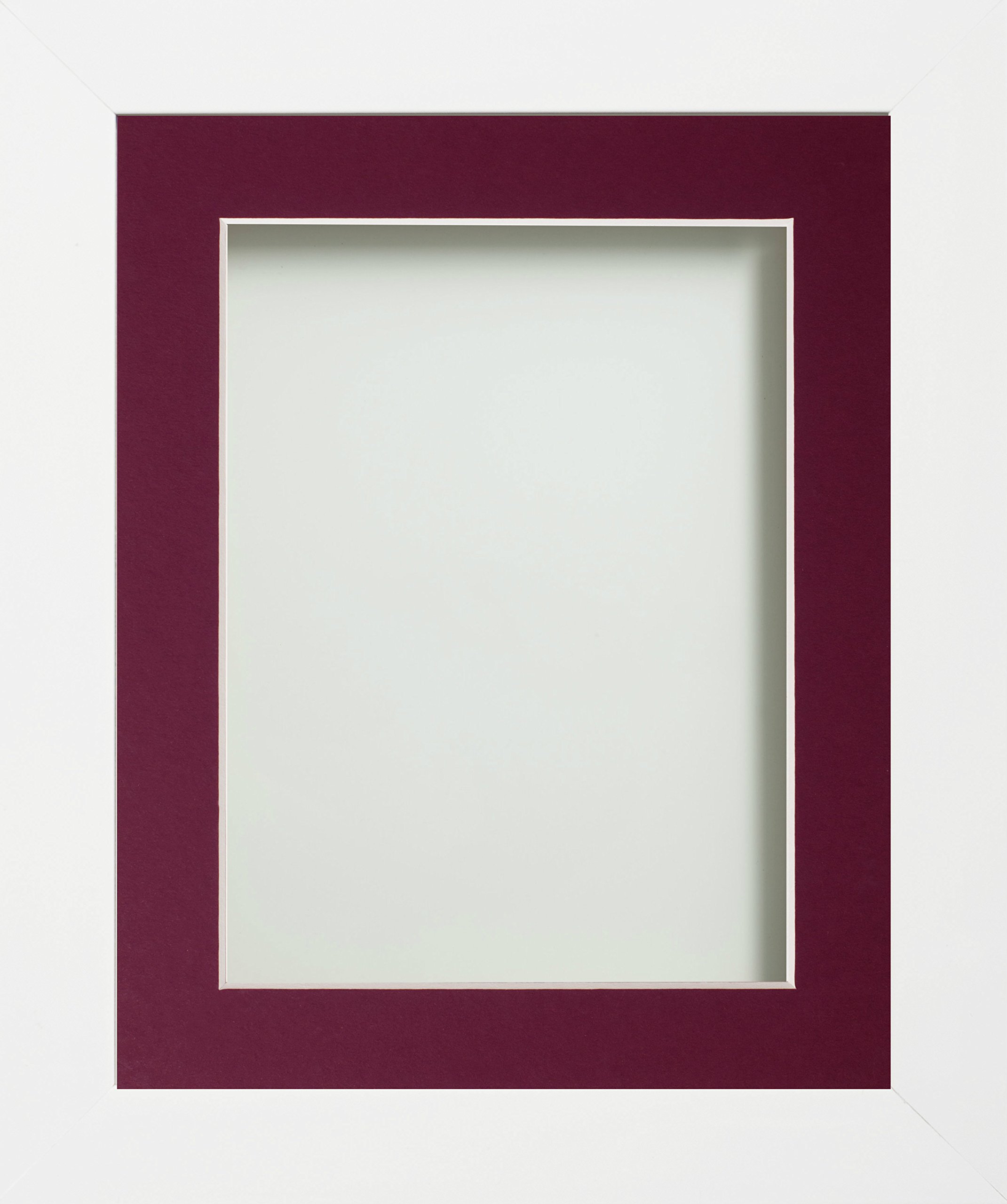 Frame Company Candy Range White Picture Photo Frames with Mount*Choice of Colours*