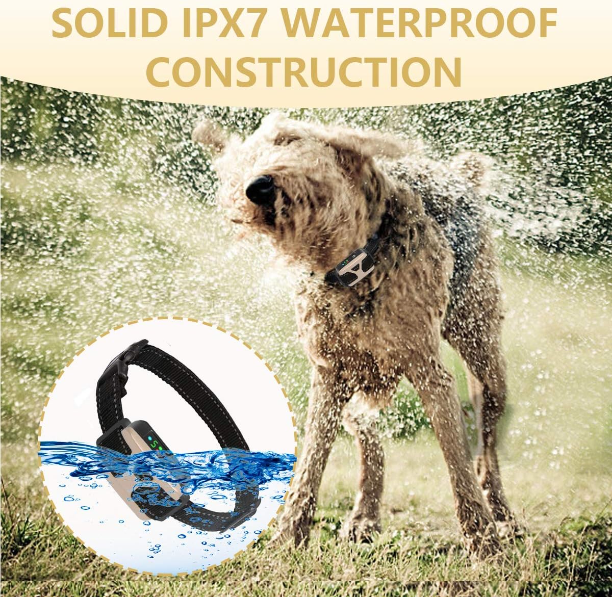 Dog Bark Collar -5 Adjustable Sensitivity and Intensity Levels-Dual Anti-Barking Modes Rechargeable/Rainproof/Reflective -No Shock Barking Control Dog Collar for Small Medium Large Dogs : Kitchen & Dining