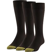 Amazon.com: GOLDTOE Men's Metropolitan Over-The-Calf Dress Socks, 3-Pairs,  Black, Large : Clothing, Shoes & Jewelry