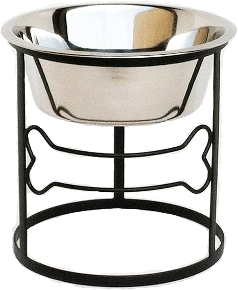 Pet Supplies Bone Single Diner Elevated Pet Bowl 10 Tall