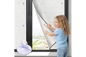 Insulation Window Privacy Film, Aluminum Foil Reflective Film for Glass Windows, with Suction Cup, Blackout Double-Sided Ther