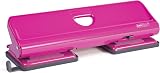 Rapesco 1385 720 4-Hole Metal Punch 22 Sheet Capacity Hot Pink