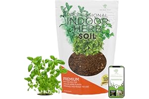 LEAVES AND SOUL Professional Indoor Herb Plant Soil | Large 2.2 Quarts Ready to Use for Kitchen, Gardens, Cooking Herbs | Peat Moss, Coco Coir, Perlite, Dolomite | Made in USA