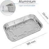 Coppice Mini Aluminium Foil Tray 19x13x2.5cm 30 Pack Oven Microwave Safe view 2
