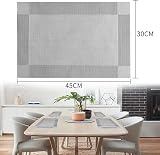 Miorkly Placemats and Coasters Set of 4 Silver Grey PVC 18x12 in view 6