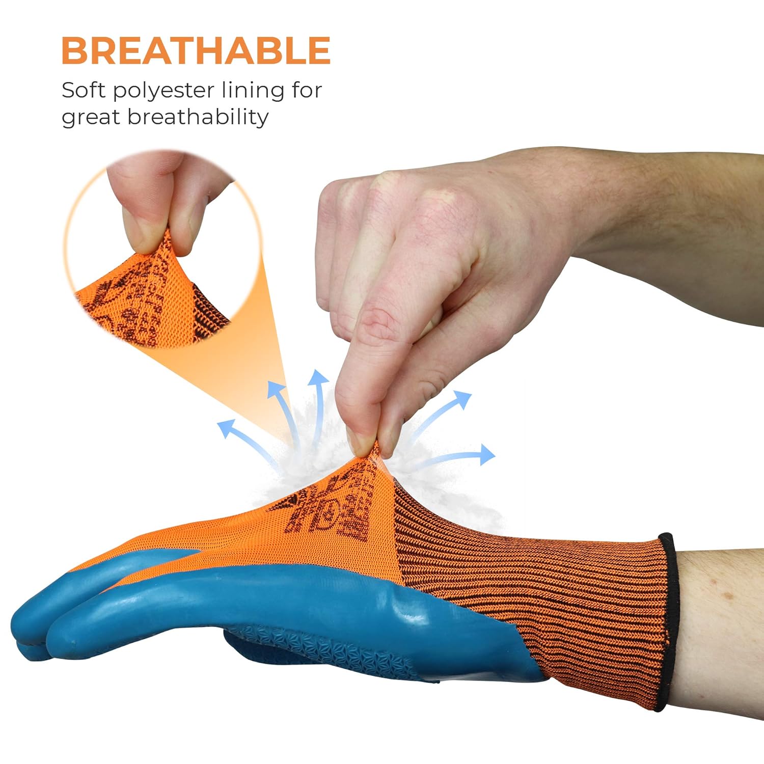 3 works Mechanic Work Gloves with Latex Nitrile Microfoam Grip, Cut Resistant for Safety - Image 5