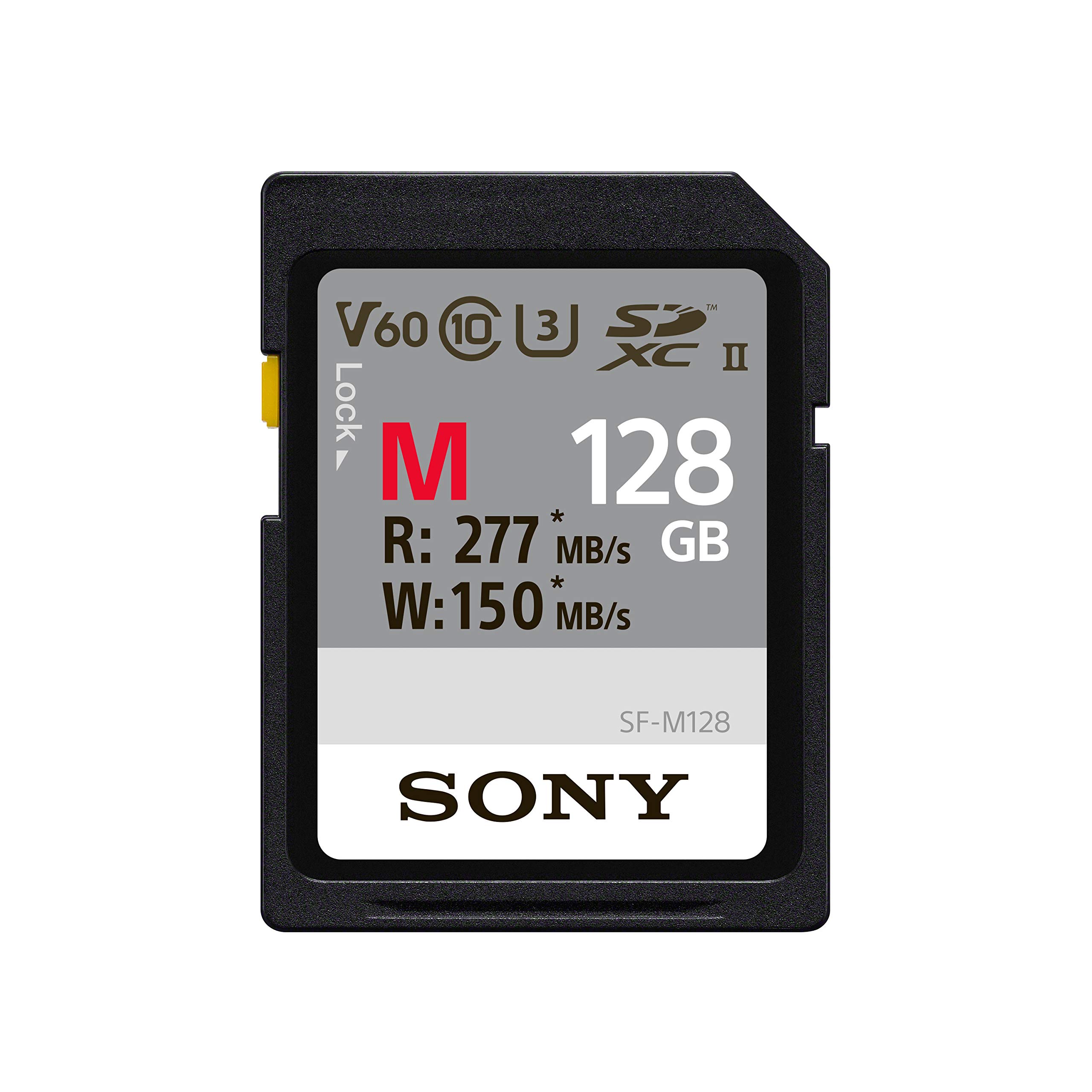 SonyMemory 128GB SF-M Series UHS-II U3 V60 SDHC Digital Memory Card - Read 277MB/S Write 150MB/S SF-M128