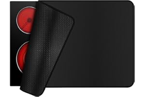 YANGSHILEI Stove Top Covers for Electric Stove,Double Thickened Fireproof and Waterproof Oven Top Cover Cooktop Protector Mats,Glass Top Stove Cover Protector Easy to Clean and Fold,(29.5×21×3mm) Black