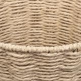 woodluv Round Waste Paper Basket Bin 25 cm Diameter Handwoven Paper Rope view 6