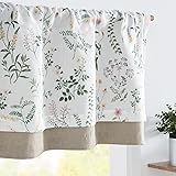 jinchan Linen Valance Curtain for Windows Farmhouse