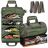 Tool Bag Roll Up, UUP Heavy Duty Portable Soft Tool Storage, Foldable Empty Rollup Organizer with Small Pockets, Official Rollable Toolbag, Valentines Day Gifts for Him Dad Men Mechanic Welding, Green