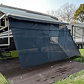 SHADEPLUS RV Awning Sun Shade Screen 8'x17'3''(Fit for 18' Awning),Black Mesh Shade Screen with Zipper,Universal Trailer Camp