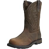 Ariat Groundbreaker Steel Toe Work Boot – Men’s Wide Calf, Western Work Boots