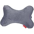 Bookishbunny Dog Bone Shaped Travel Neck Pillows Memory Foam Car Bus Truck Driving Comfort Head Rest Support (Gray)