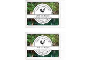 Cypress River - Scented Wax Melts Cubes - 2 Pack Combo - 100% All American Made - by Farm Raised Candles - Natural American Farmed Soy Wax