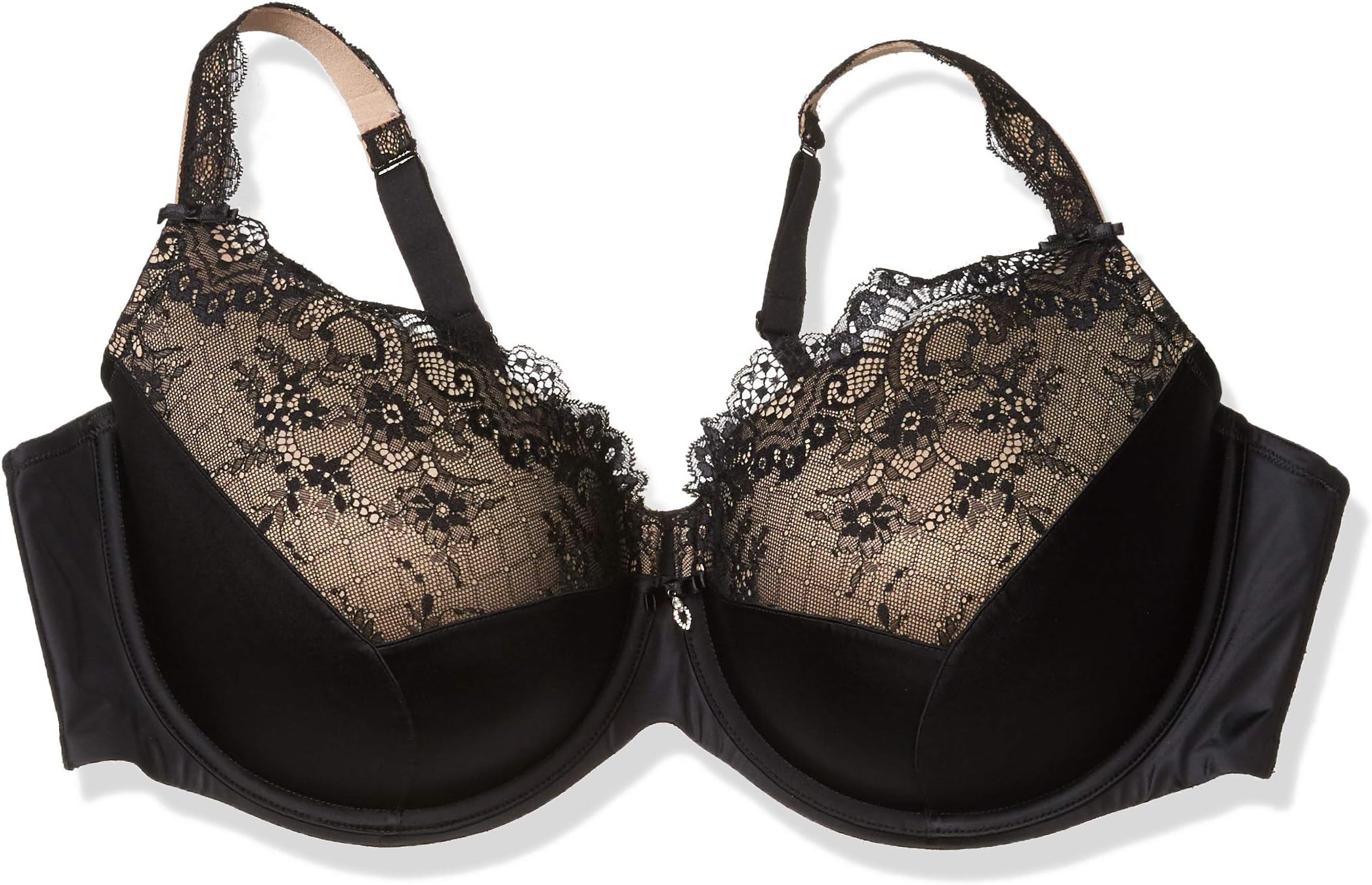 Curvy Couture Women's Tulip Lace Push Up Bra