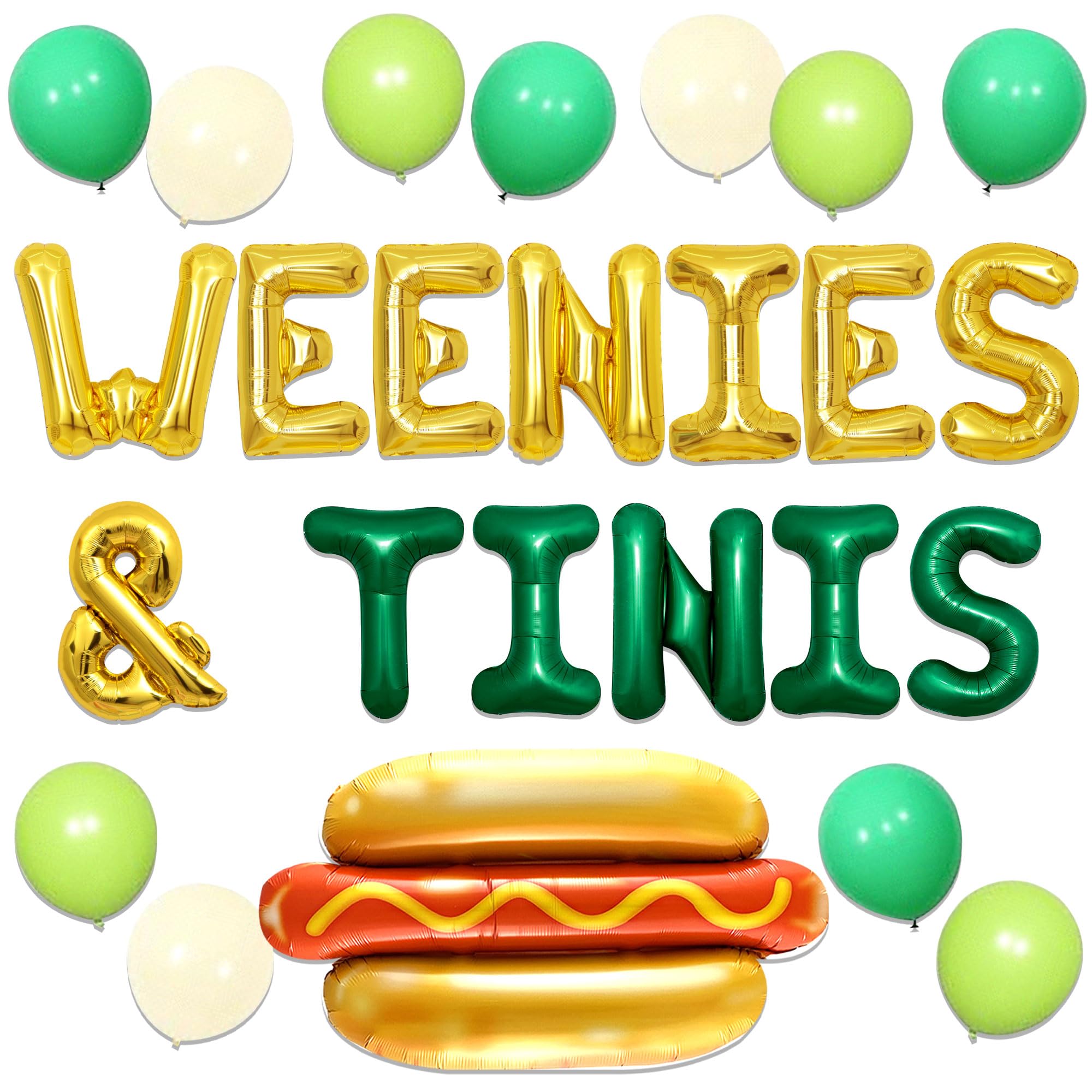 Photo 1 of Weenies & Tinis Balloon Banner Hot Dog Martini Balloon for Martini Bachelorette Party Martini Birthday Hot Dog Bar Bachelorette Party Birthday Decorations