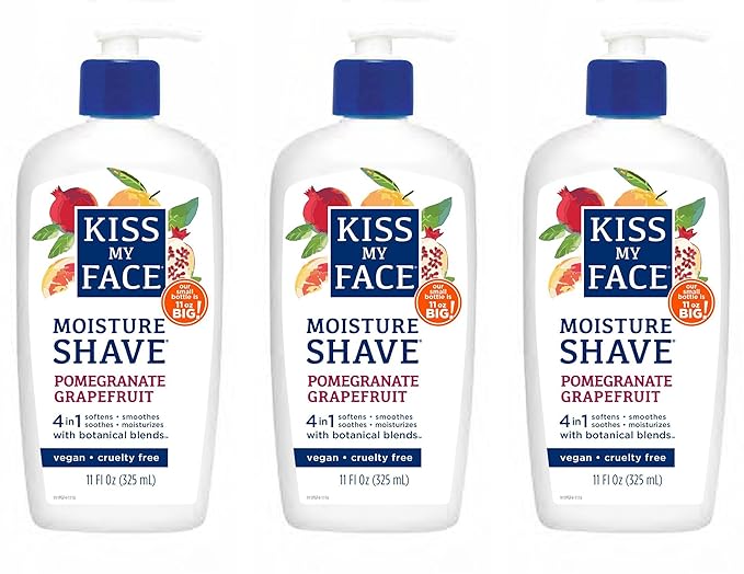Kiss My Face Signature Bundles Moisture Shave Shaving Cream, Pomegranate Grapefruit